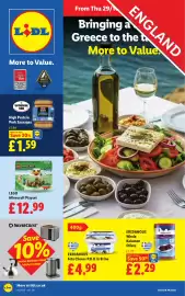 Lidl leaflet week 44 Page 1: Lego Minecraft Playset €12,99, Eridanous feta cheese p.d.o in brine €4,99