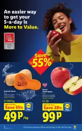 Lidl leaflet week 44 Page 2: Butternut Squash €0,49, Best of British Apples €0,99