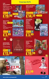 Lidl leaflet week 44 Page 25: Naughty Elf Accessories €1,99, Scented Candle Advent Calendar €19,99