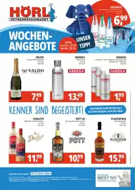 Hörl Getränke Prospekt woche 43 Seite 3: POTT 40 €10,99, DANZKA Vodka Fourty €13,49