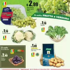 Volantino Sì con te Pagina 2: Cavolfiori bianchi €1,79, Uva bianca senza semi €2,99