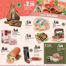 Volantino Sì con te Pagina 9: Salame Contadino Cavalier Umberto Boschi €1,99, Mortadella Favorita Ibis €0,89