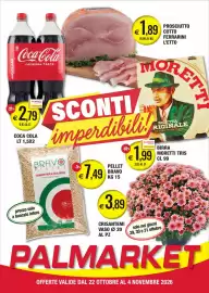 Volantino Palmarket Pagina 2: RICICLAMI Coca-Cola ORIGINAL TASTE FERRA €1,89 18,90 AL KG PROSCIUTTO COTTO FERRARINI L'ETTO