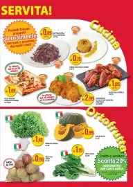 Volantino Palmarket Pagina 4: SERVITA! Prodotti freschi preparati giornalmente con cura e passione dai nostri chef! € 0,89
