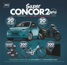 Volantino Deco Maxistore Pagina 2: Deco 2 2006-2026 Da 20 anni la tua scelta quotidiana Super CONCOR 2 Deco 20 FIAT 500 1.0