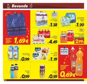 Volantino Iper Super Conveniente Pagina 18: Fonte Buona Bevande €0,69, Sanbitter Rosso/bianco €4,49