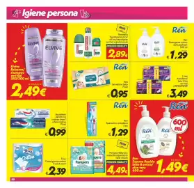 Volantino Iper Super Conveniente Pagina 20: Ren Sapone liquido latte & avena/ aloe vera €1,49, Ren Salviettine baby €0,95