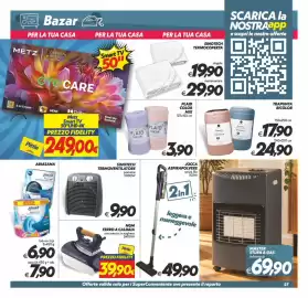 Volantino Iper Super Conveniente Pagina 27: Jocca Aspirapolvere senza filo €49,90, Sinotech termoventilatore portatile €9,90