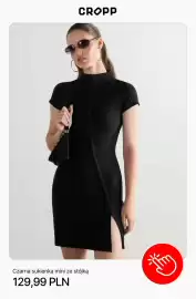 Cropp gazetka tydzień 43 Strona 10: Czarna sukienka mini ze stójką Cropp €129,99