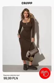 Cropp gazetka tydzień 43 Strona 3: Brązowa sukienka maxi Cropp €99,99