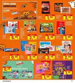Volantino Eurospar Pagina 17: M&M's assortite €2,59, Linea cioccolatini assortiti Kinder €2,99