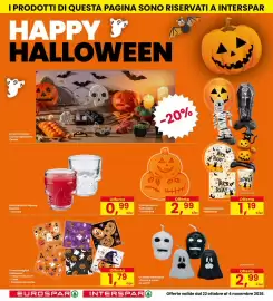 Volantino Eurospar Pagina 18: Linea tovaglioli Halloween €1,79, Stampo zucca Halloween - In silicone €2,99