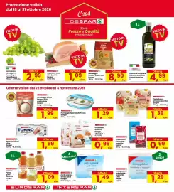 Volantino Eurospar Pagina 4: Carta igienica Despar €1,49, Tavolette di cioccolato assortite Despar €0,99