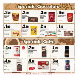 Volantino Sì con te Market Pagina 10: Cioccolato nocciolato Novi €2,99, Kinder fetta al latte €2,19