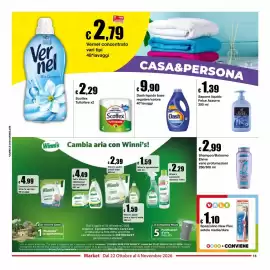 Volantino Sì con te Market Pagina 15: Sapone liquido Felce Azzurra €1,39, Shampoo/Balsamo Elvive €2,99