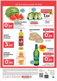 Folleto SPAR Gran Canaria Página 2: Tropical - cerveza €1,65, La española - aceite de oliva €3,49