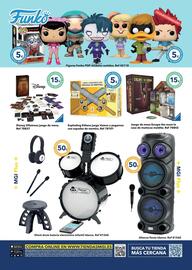 Folleto Tiendas MGI Página 4: Figuras funko pop €5,00, Silent drum bateria electronica infantil idance. ref 81568 €50,00
