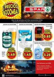 Folleto SPAR Página 1: Plus - detergente líquido max frescura azul €3,25, Spar - macarron €0,65