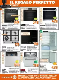 Volantino Expert Pagina 11: Frigorifero combinato incasso Hotpoint €499,00, Forno multifunzione Hotpoint Ariston €349,00