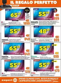 Volantino Expert Pagina 18: LG TV MINI LED 55"UHD 4K €519,00, Samsung TV OLED 55"UHD 4K €849,00