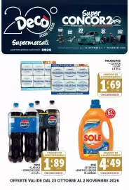 Volantino Deco Supermercati Pagina 1: Pepsi classica zero zuccheri €1,89, Sole detersivo lavatrice liquido €4,49