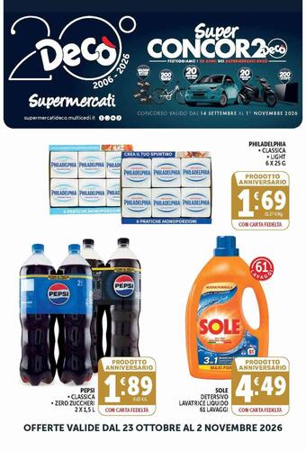 Volantino Deco Supermercati dal 23/10 al 02/11 - Offertevolantini.it