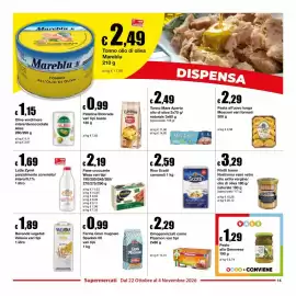 Volantino Sì con te Supermercati Pagina 15: Tonno Mare Aperto €2,49, Latte Zymil €1,69