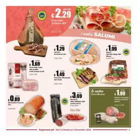 Volantino Sì con te Supermercati Pagina 9: Salame Contadino Cavalier Umberto Boschi €1,99, Mortadella Favorita Ibis €0,89