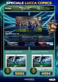 Volantino Euronics Pagina 8: Haier QLED 55" €499,00, Haier QLED 65" €599,00