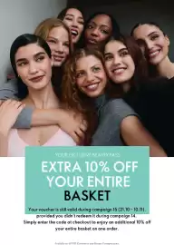 Oriflame catalogue Page 6: YOUR EXCLUSIVE BEAUTY PASS EXTRA 10% OFF YOUR ENTIRE BASKET Your voucher is still valid during