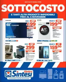 Volantino Elettrosintesi Pagina 1: Samsung 65" Crystal UHD €499,00, Lavatrice Mivar €199,90