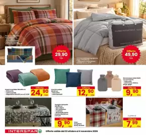 Volantino Interspar Pagina 4: Cuscino velluto €12,90, Borsa acqua calda €9,90