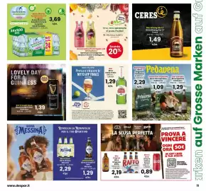 Volantino Interspar Pagina 11: Birra Cristalli di Sale Messina €1,29, San Benedetto Ecogreen €3,69