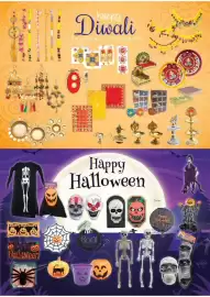 Day To Day catalogue Page 4: 入 Diwali FESTIVAL OF LIGHTS शुभ (ल Happy Halloween Happy Halloween!! Happy Halloween SPIDER BOO
