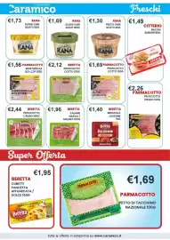 Volantino Caramico Pagina 13: Prosciutto cotto Beretta €2,12, Beretta Salame Napoli / Milano €1,96