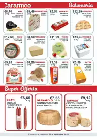 Volantino Caramico Pagina 4: Pizzighettone €8,49, Emmentale bavarese €5,51