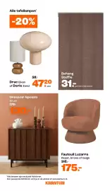 Kwantum folder Pagina 12: Fauteuil Luzarra €175,00, Tafellampen Drac of Doris €47,20