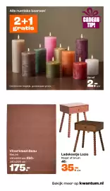 Kwantum folder Pagina 13: Alle Rustieke Kaarsen €2,00, Ladekastje Lozio €35,00