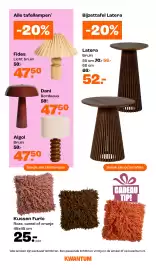 Kwantum folder Pagina 16: Kussen Furlo €25,00, Fides Licht bruin €47,50