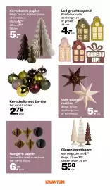 Kwantum folder Pagina 8: Ster papier met led €5,00, Earthly kerstballenset €2,75