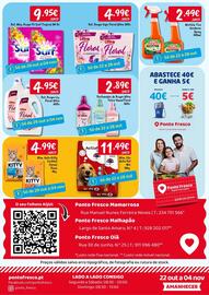 Folheto Ponto Fresco Página 4: Mistolin tira gorduras spray €2,49, Ultra floral detergente roupa €4,99