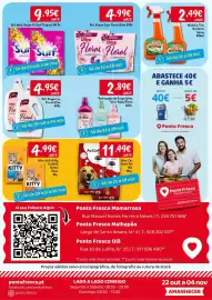 Folheto Ponto Fresco Página 4: Mistolin tira gorduras spray €2,49, Ultra floral detergente roupa €4,99
