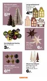 Kwantum folder Pagina 8: Ster papier met led €6,00, Kerstboom papier €5,50