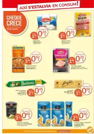 Catálogo Consum Página 11: Gallo pluma, fideos o spaghetti sin gluten €2,49, El Pozo bacon lonchas €1,50
