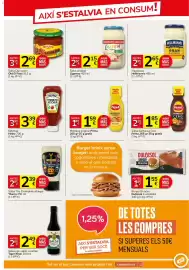 Catálogo Consum Página 9: Prima mostaza original €1,59, Heinz ketchup €3,39