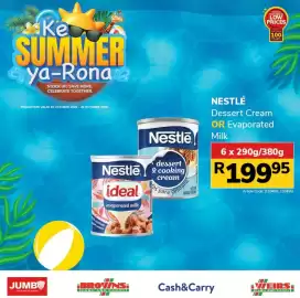 Jumbo catalogue Page 4: Nestlé Dessert Cream OR Evaporated Milk €199,95