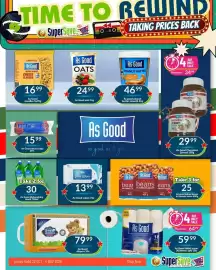 Super Save catalogue Page 10: As Good Baby Wipes €13,99, As Good baked beans in tomato sauce €25,00