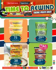 Super Save catalogue Page 18: Sunshine D tub €75,00, Rama Tub 1kg €49,99