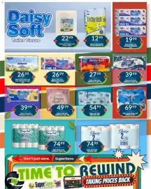 Super Save catalogue Page 41: Daisy Soft kitchen towels €12,99, Daisy Soft 1 ply recycled 300sheet €19,99