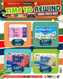 Super Save catalogue Page 59: Daisy Soft Toilet Tissue €169,99, Mega Soft Toilet Tissue €119,99